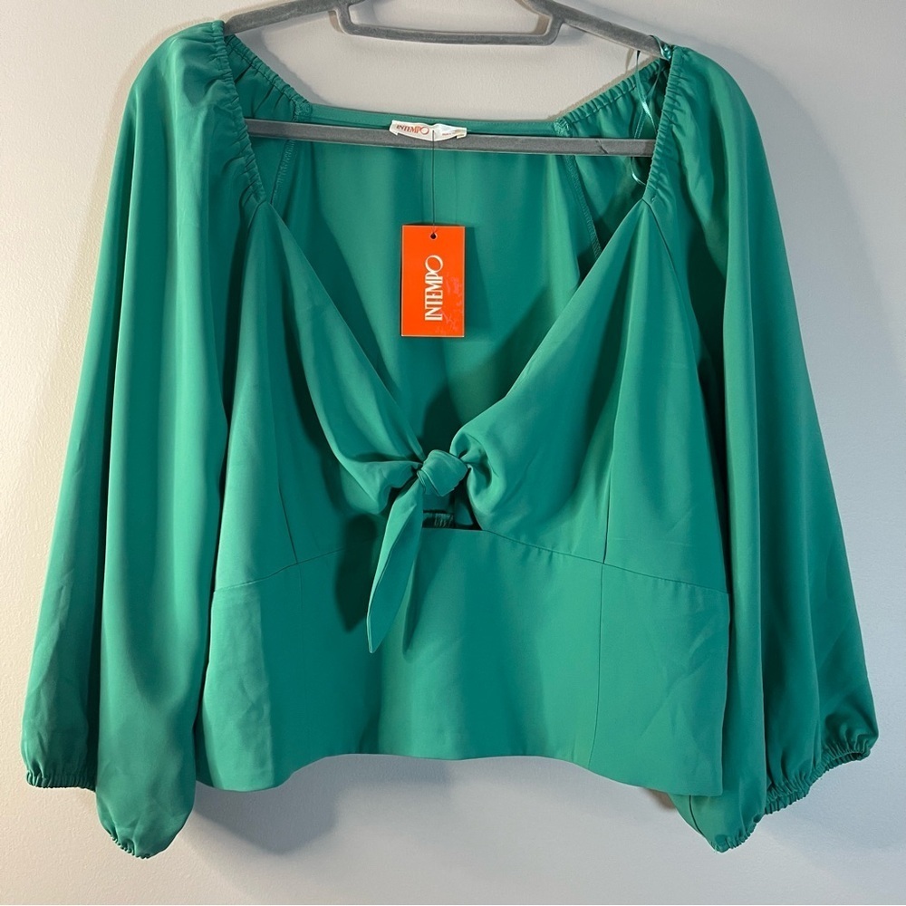 Elegant Green Blouse by Intempo
